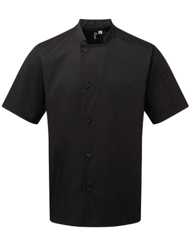 P-PR900-Essential Short Sleeve Chefs Jacket